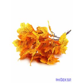 Őszi leveles selyem csokor 38cm - Napsárga