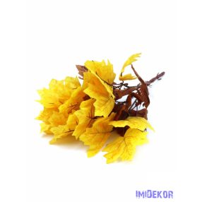 Őszi leveles selyem csokor 38cm - Sárga