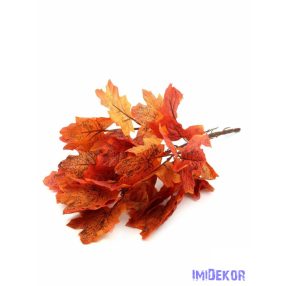 Őszi leveles selyem csokor 38cm - Narancs