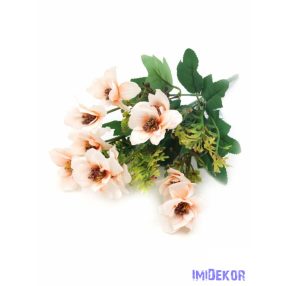 Vegyes színű kicsi selyemvirág csokor 30cm - Barack