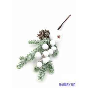 Hódarás fenyős téli pikk fehér almával tobozzal 32cm