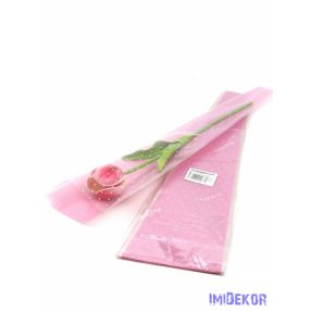Szálas virág tasak - Apró szív mintás rózsaszín 