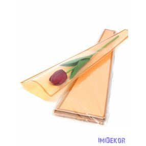 Szálas virág tasak - Metál kerettel barack