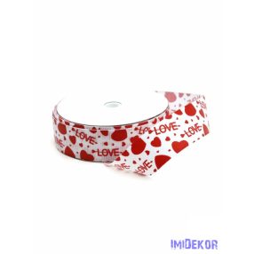 Love szivecskés ripsz szalag 25mm x 20y
