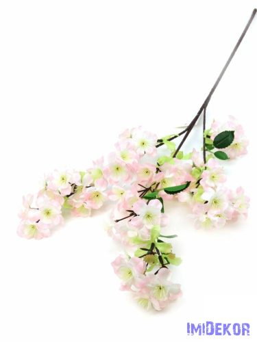 Virágos ág 67cm - Halvány Rózsaszín