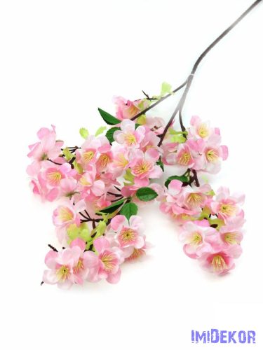Virágos ág 67cm - Rózsaszín