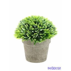 Cserepes műzöld gombóc 17cm - Zöld