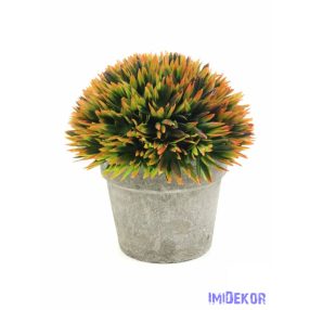 Cserepes műzöld gombóc 17cm - Antik Zöld