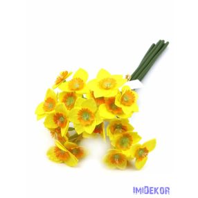 Nárcisz 6 ágú real touch köteg 33cm - Sárga