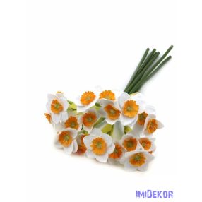 Nárcisz 6 ágú real touch köteg 33cm - Fehér