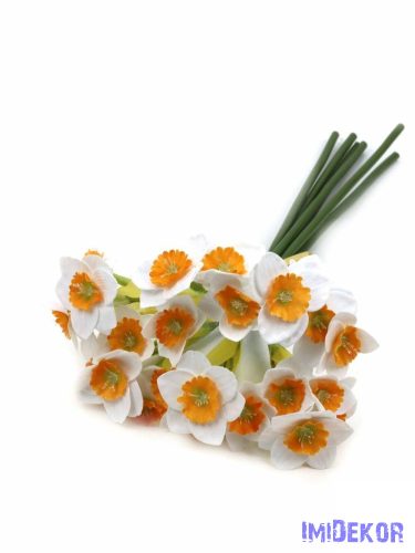 Nárcisz 6 ágú real touch köteg 33cm - Fehér