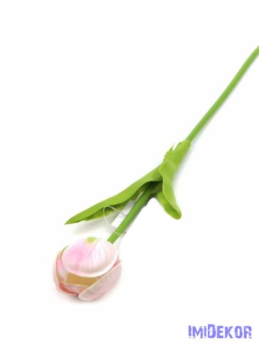 Tulipán szálas real touch 33cm - Babarózsaszín
