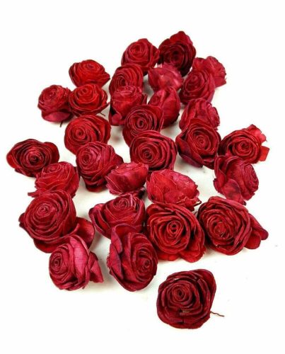 Shola Beauty Rose szárazvirág fej 4 cm - Bordó