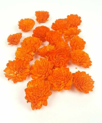 Shola zinnia szárazvirág fej 4 cm - Narancs