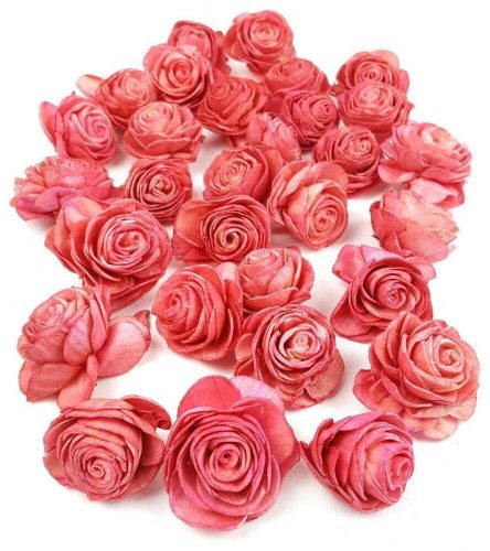 Shola Beauty Rose szárazvirág fej 4 cm - Antik Barack