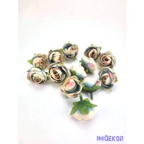 Boglárka selyemvirág fej kb 3 cm - Kék