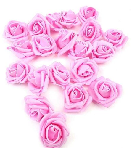 Polifoam rózsa virágfej habrózsa 4 cm - Élénk Rózsaszín
