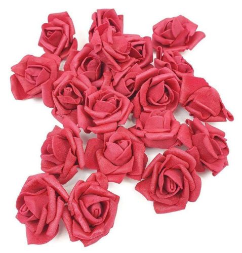 Polifoam rózsa virágfej habrózsa 4 cm - Bordó