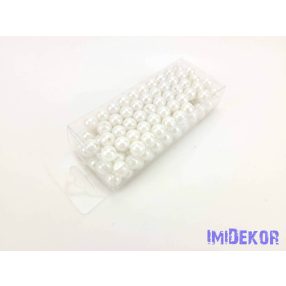Gyöngy 10mm 85g - Fehér