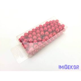 Gyöngy 10mm 85g - Bordós Piros