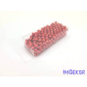 Gyöngy 8mm 85g - Bordós Piros