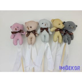 Csillogó maci plüss pálcás figura