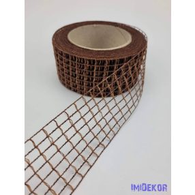 Hálós szalag 4,5cm x 10m - Barna