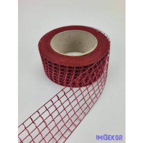 Hálós szalag 4,5cm x 10m - Bordó