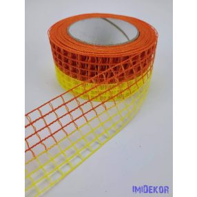 Hálós szalag 4,5cm x 10m - Narancs-Sárga