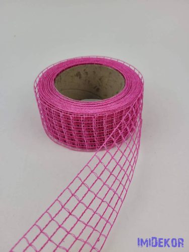 Hálós szalag 4,5cm x 10m - Pink