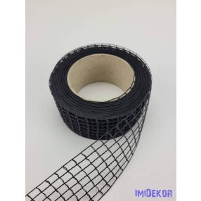 Hálós szalag 4,5cm x 10m - Fekete