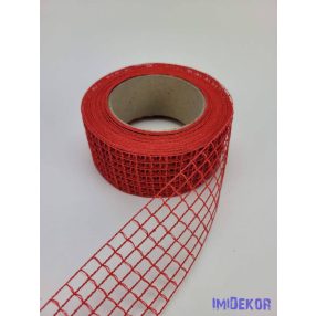Hálós szalag 4,5cm x 10m - Piros