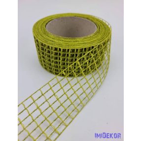 Hálós szalag 4,5cm x 10m - Mohazöld