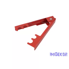 Rózsatüskéző fém 17 cm - Piros