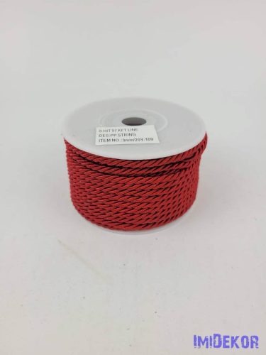 Zsinór 3mm x 20y - Piros