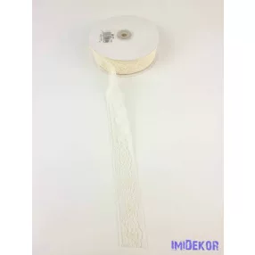 Csipke szalag 30mm x 45m - Krém