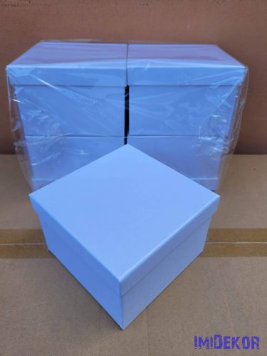 Papírdoboz kocka 15x15x10cm - Fehér