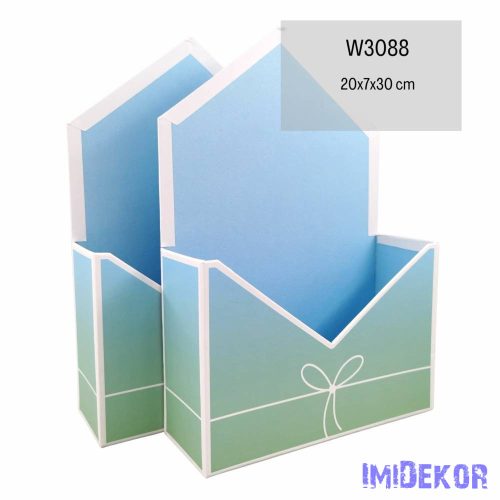 Levelesláda Papírdoboz 20x7x30cm - Kék
