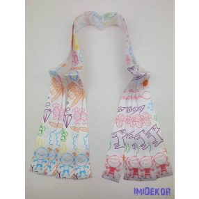 Ballagási szalag 4 cm óvodás - Rajzolt mintás