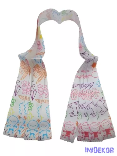 Ballagási szalag 4 cm óvodás - Rajzolt mintás