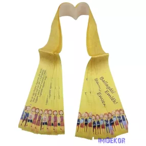 Ballagási szalag 5 cm - Sárga diákos