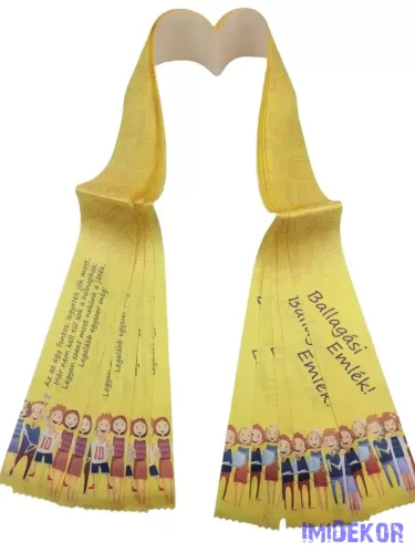 Ballagási szalag 5 cm - Sárga diákos