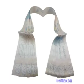 Ballagási szalag 5 cm - Fehér baglyos