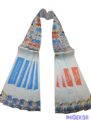 Ballagási szalag 6 cm - Kocka mintás tanszer