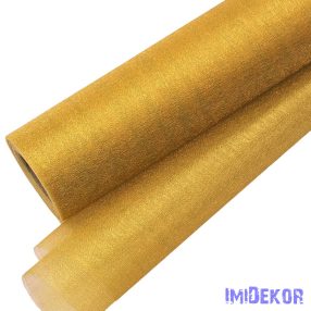 Snow Organza 47cm x 10m dekorációs anyag - Arany