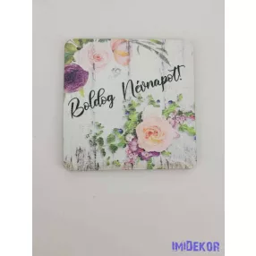 Névnapos teavirágos 6,5 cm kocka