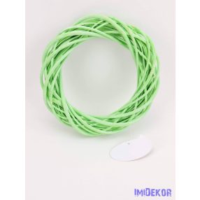 Vessző koszorú alap 25 cm - Mentazöld