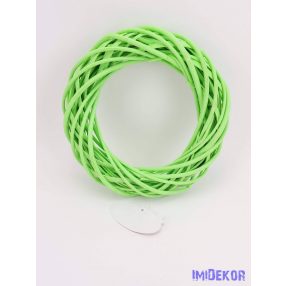 Vessző koszorú alap 25 cm - Élénk zöld