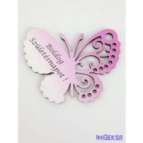Szülinapos lepkés tábla 7x6 cm - Átmenetes