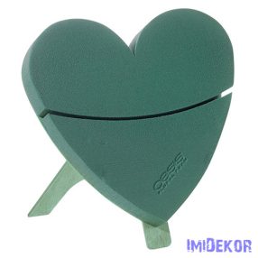   Oasis Bioline Deco szív kitámasztós tűzőhab 45 cm - Teli